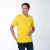 Мужская рубашка ПОЛО с эластаном жёлтая оптом